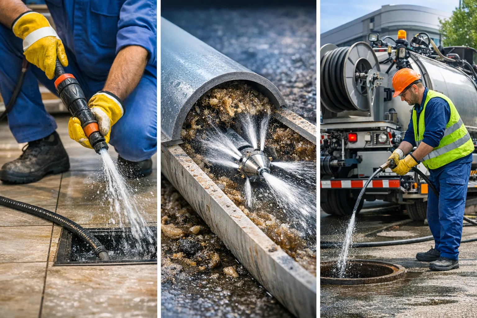 تسليك المجاري بالضغط