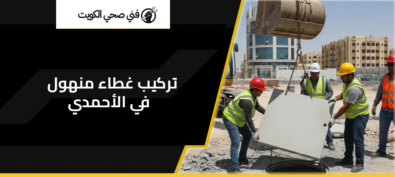 تركيب غطاء منهول في الأحمدي