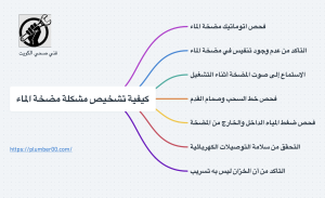 إنفوجرافيك يوضح كيفية تشخيص مشكلة مضخة الماء