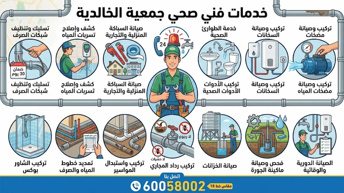 خدمات فني صحي جمعية الخالدية