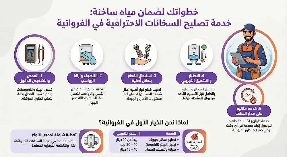 خطوات تصليح سخانات في الفروانية