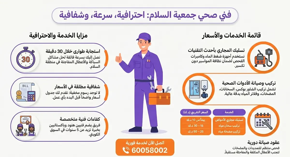 خدمات فني صحي جمعية السلام