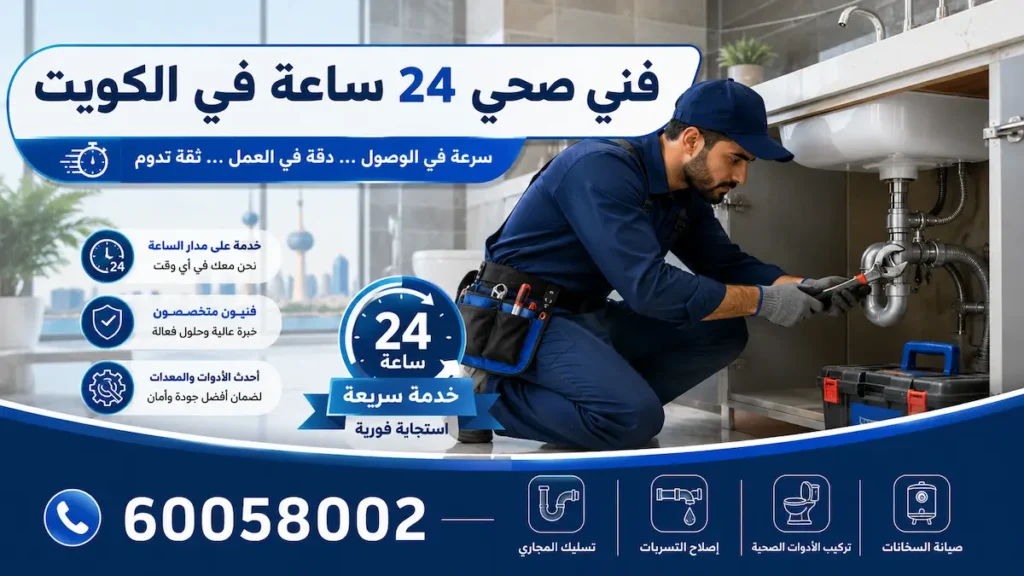فني صحي متاح ٢٤ ساعة