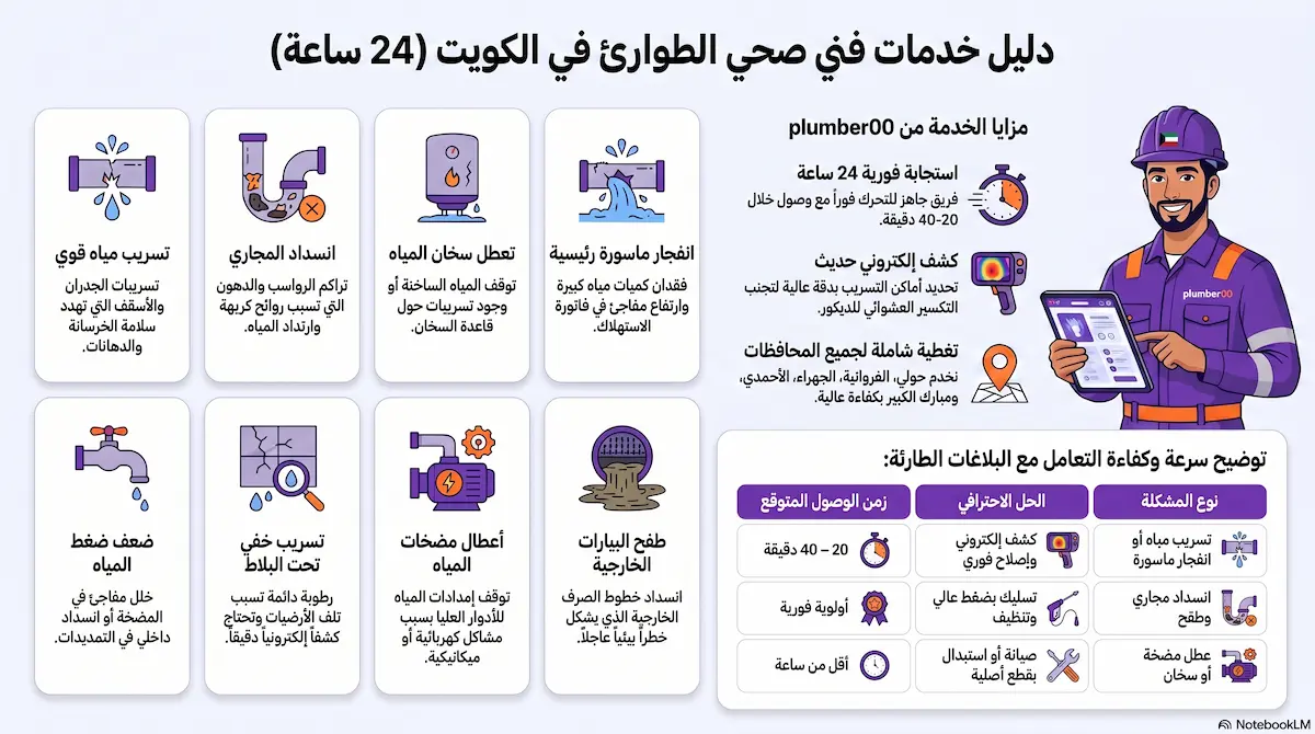 خدمات فني صحي 24 ساعة في الكويت