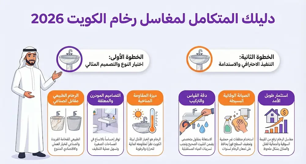 مغاسل رخام الكويت