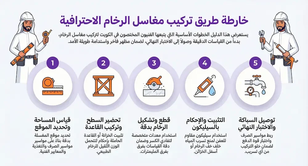 تركيب مغاسل رخام