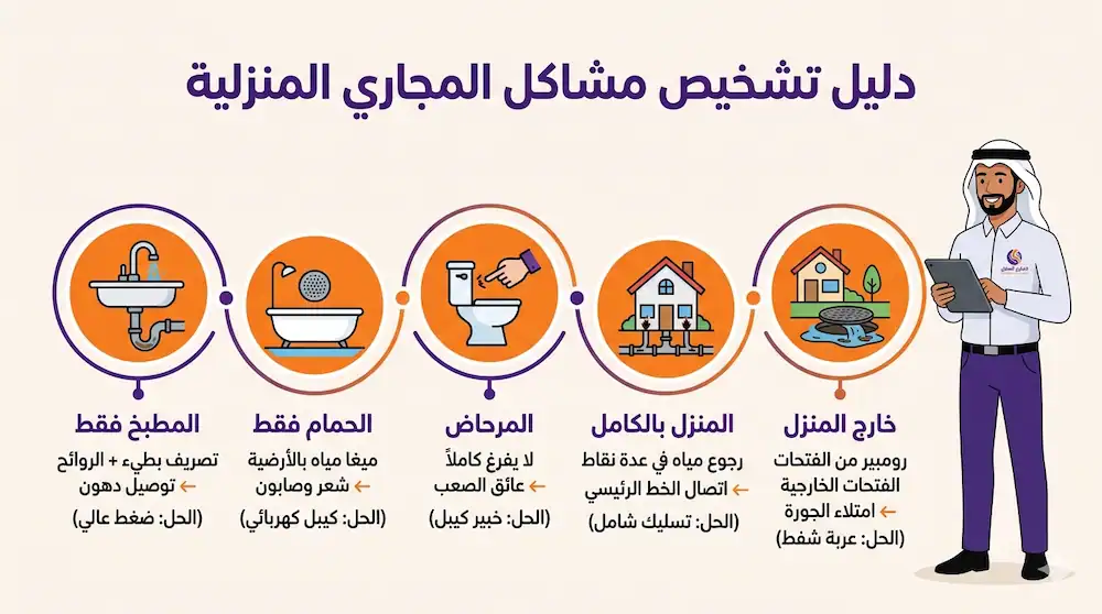 طرق تشخيص مشاكل مجاري صباح السالم