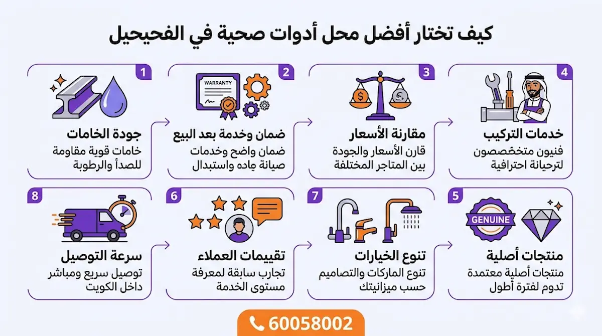 كيف تختار محل بيع ادوات صحية الفحيحيل