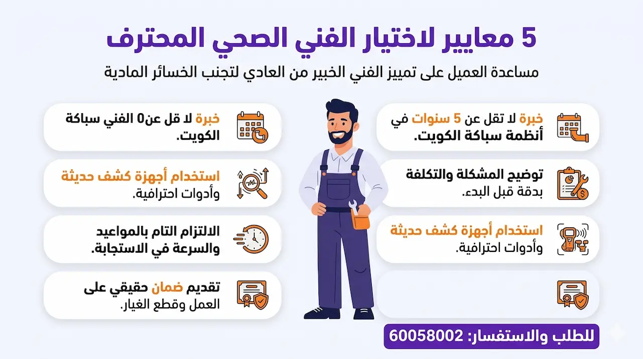 معايير اختيار فني صحي هندي