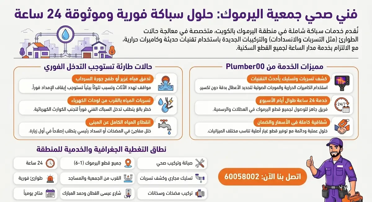 خدمات فني صحي جمعية اليرموك