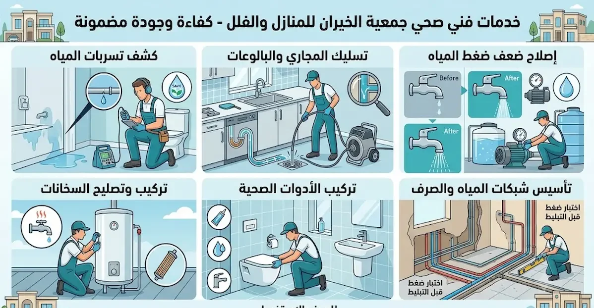 خدمات صحي جمعية الخيران للمنازل والفلل