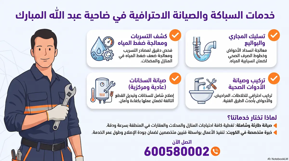 خدمات_السباكة_والصيانة_في جمعية عبد الله المبارك