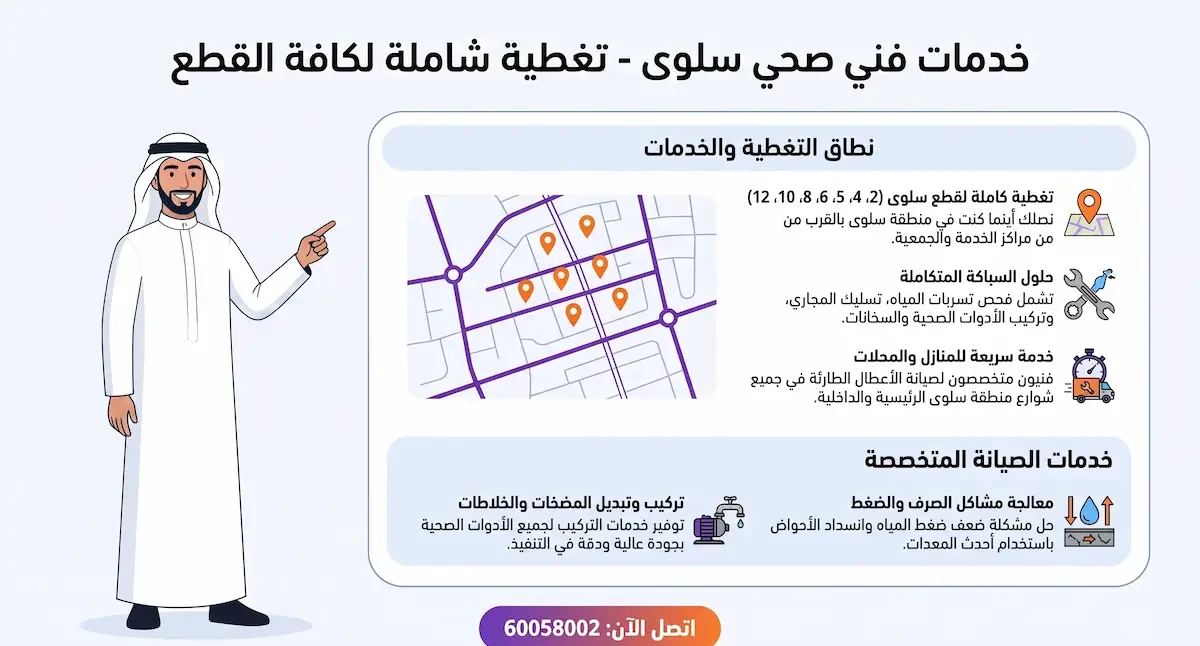 خدمات الصيانة والسباكة في محيط جمعية سلوى