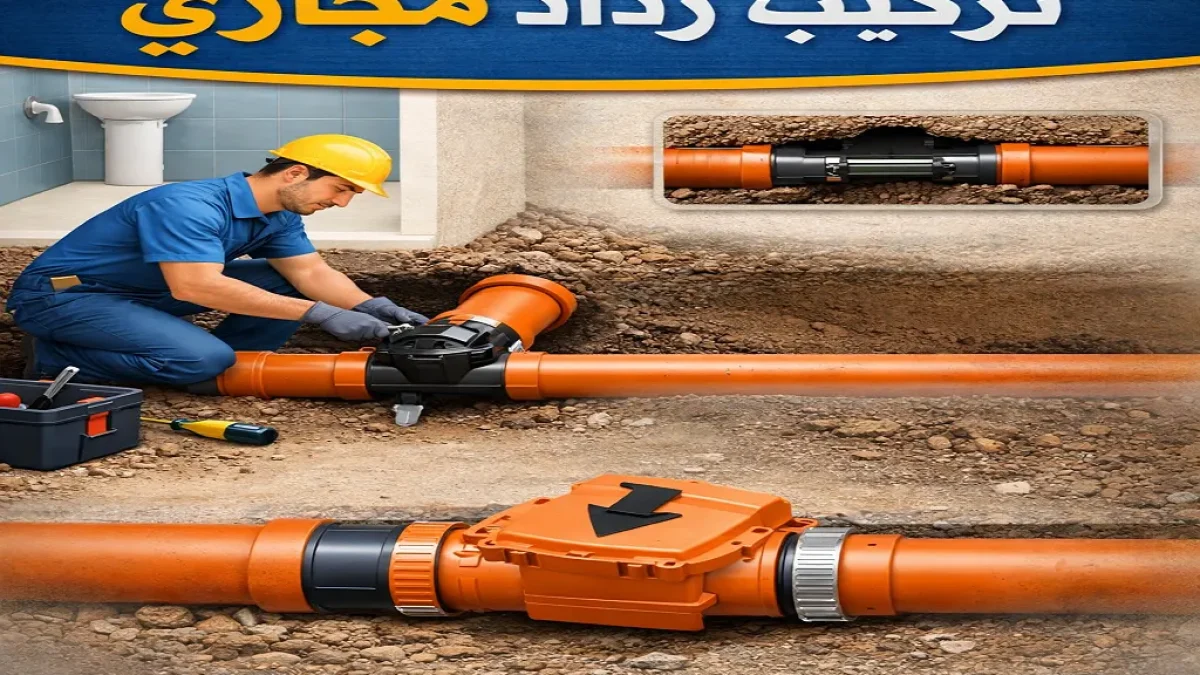 تركيب رداد مجاري