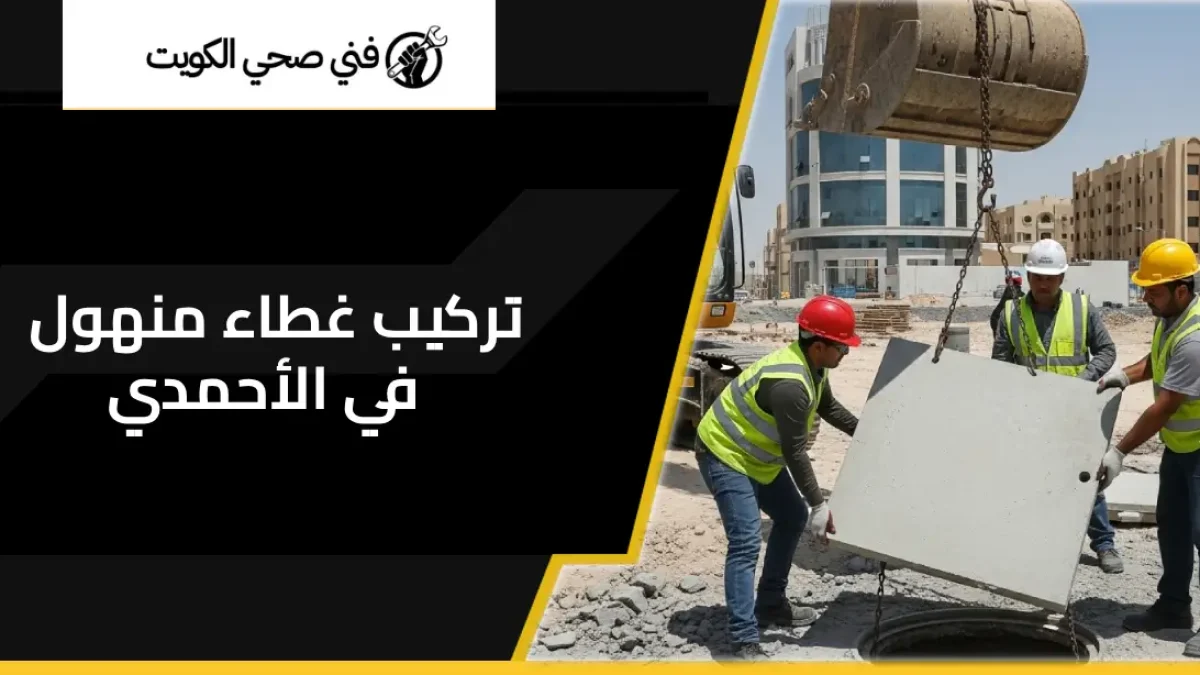 تركيب غطاء منهول في الأحمدي