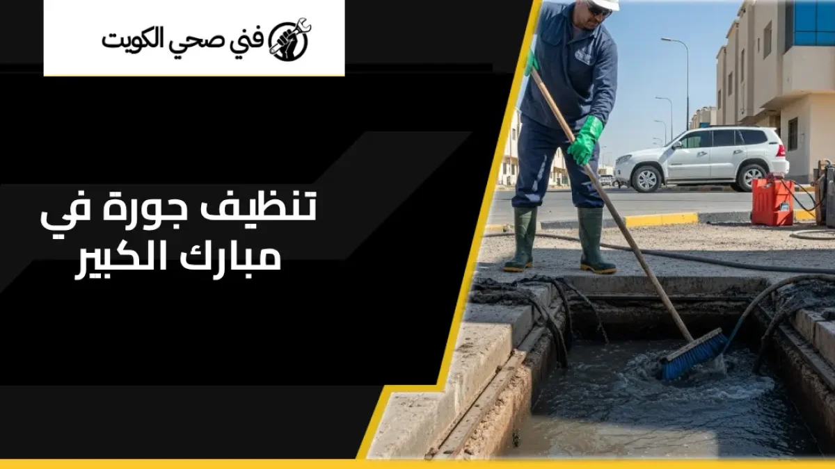 تنظيف جورة في مبارك الكبير